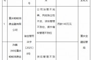 螞蟻消金被罰140萬元：公司治理不完善、風(fēng)控獨(dú)立性不足、貸后管理不到位、委外催收管理不到位