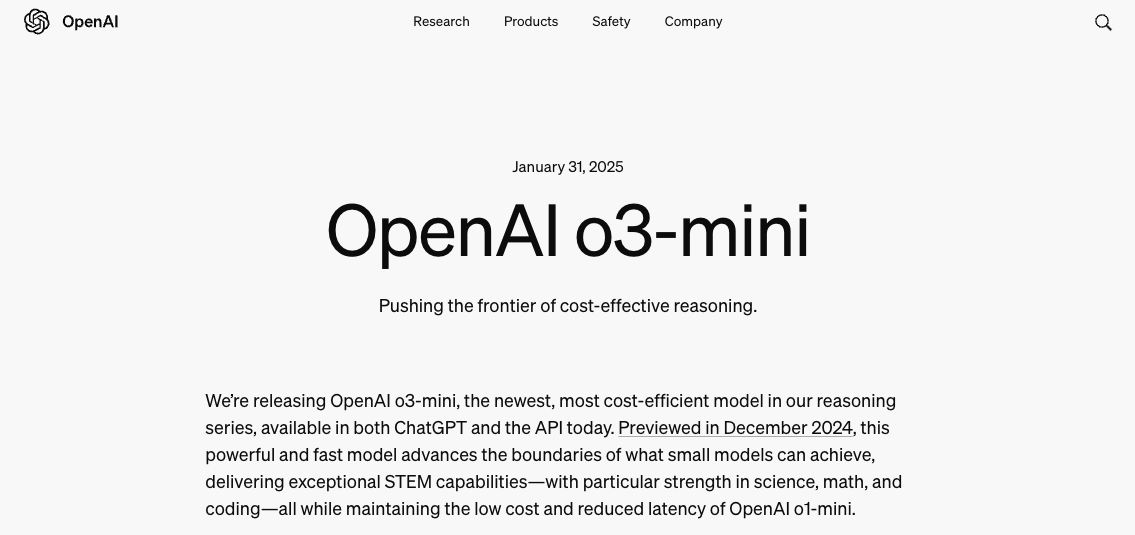 最新！OpenAI上架推理模型o3-mini，首次向免費(fèi)用戶(hù)開(kāi)放！AIME測(cè)試中，o3-mini最高準(zhǔn)確率達(dá)87.3%