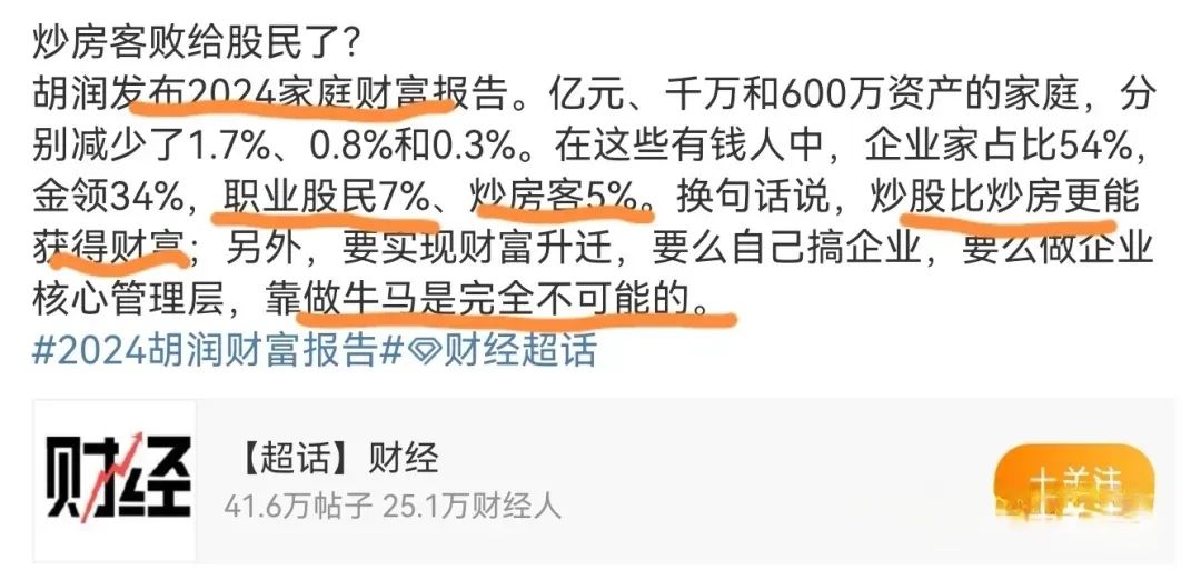 中國(guó)超高凈值家庭中，職業(yè)股民占比14%